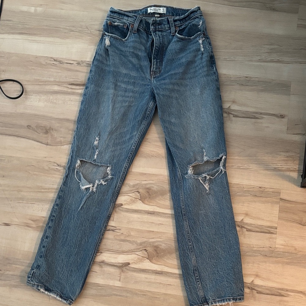 Abercrombie & Fitch Blue Straight Leg Jeans